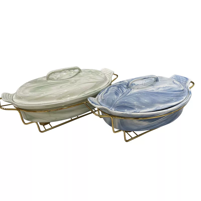 エレガントな霜降りセラミックプレート