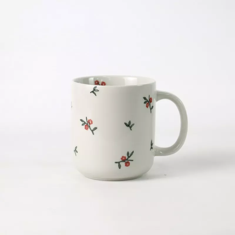 花柄セラミックマグカップ