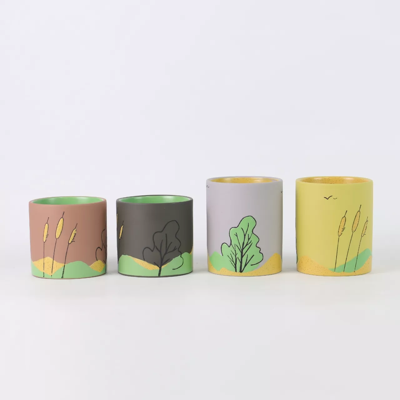 Four Seasons Mountain ワイルド セラミック キャンドル ホルダー