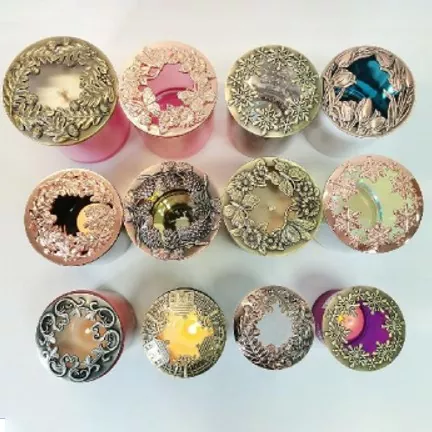 ユニバーサルホローアイアンキャンドルジャーリッド